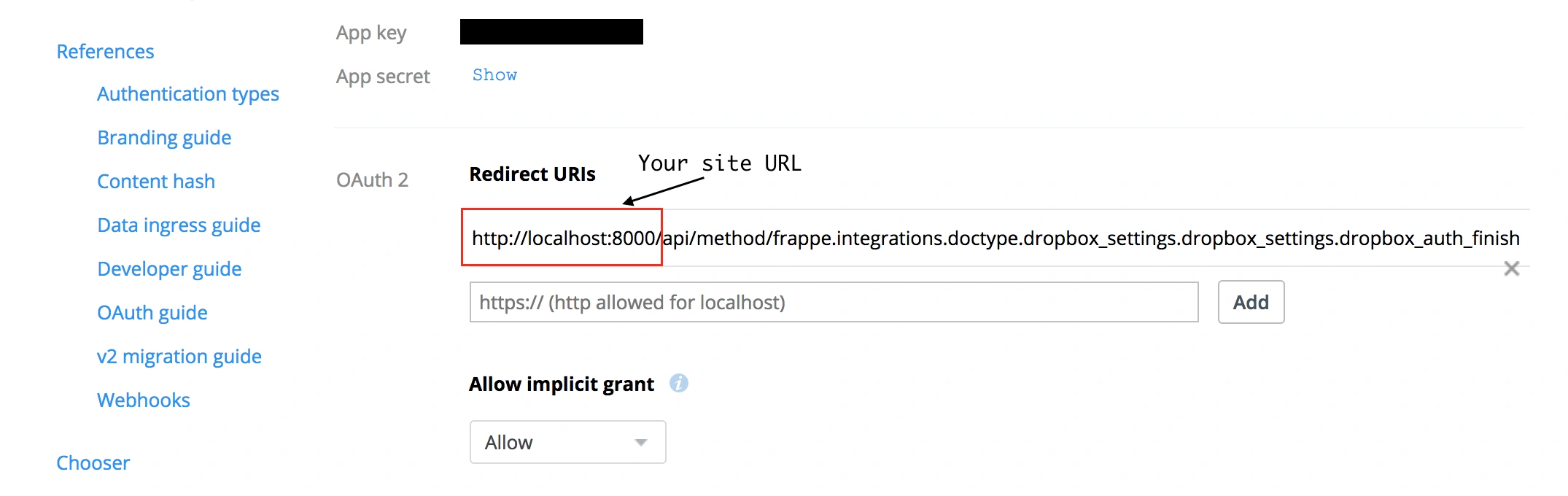  إعداد النسخ الاحتياطي عبر Dropbox